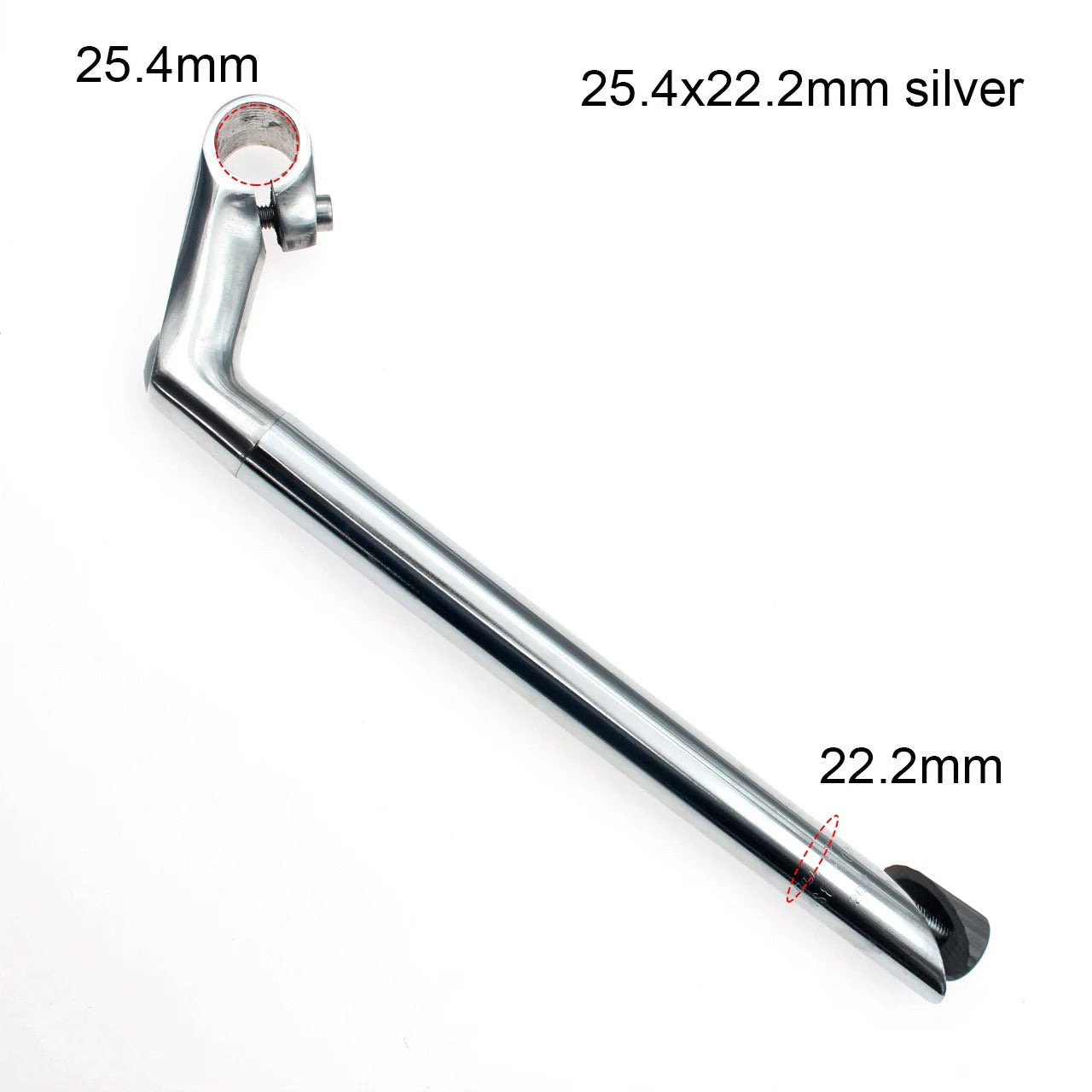 25.4mm*22.2mm Bicycle Handlebar Stem Gooseneck Design Fixed Gear Bike Road Bicycle Aluminum Steel riser Bicycle Accessories part