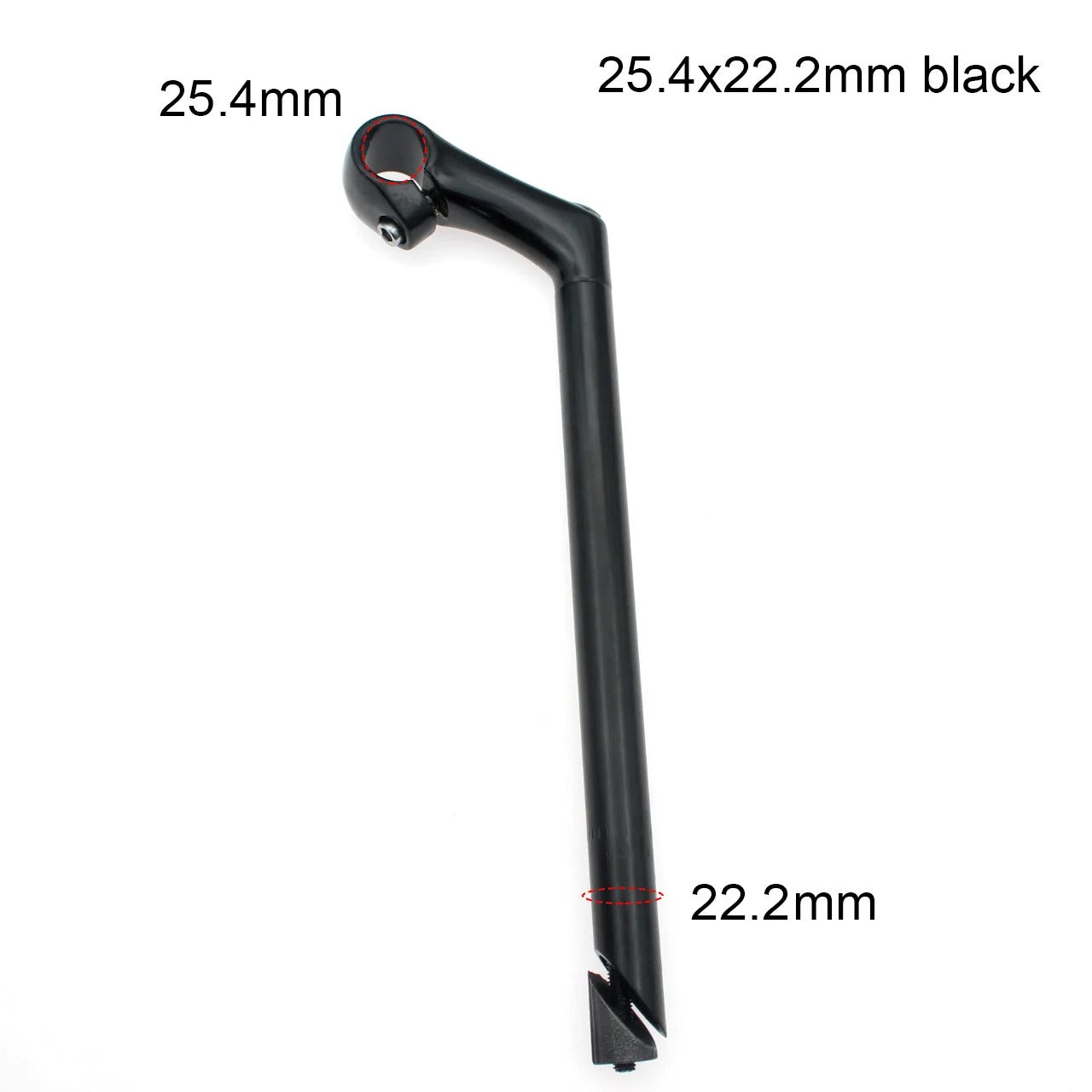 25.4mm*22.2mm Bicycle Handlebar Stem Gooseneck Design Fixed Gear Bike Road Bicycle Aluminum Steel riser Bicycle Accessories part