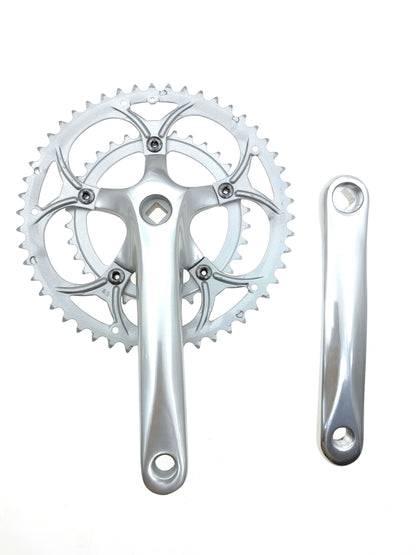 50/34T Road Bike Crankset BCD 110mm 8/9 Speed Diamond Hole Double Sprockets Bicycle Cranks Parts Chainwheel Bike Accessories