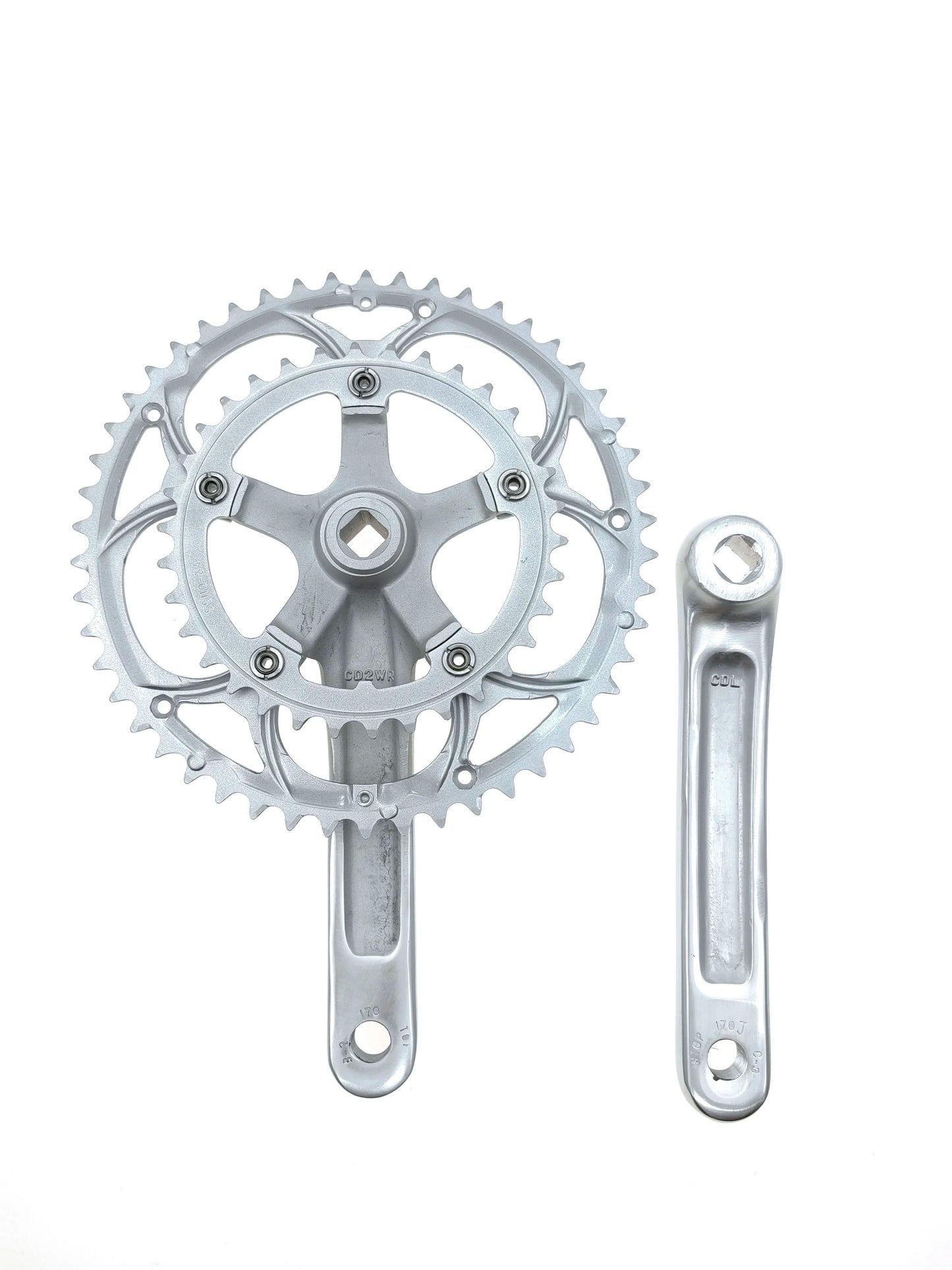 50/34T Road Bike Crankset BCD 110mm 8/9 Speed Diamond Hole Double Sprockets Bicycle Cranks Parts Chainwheel Bike Accessories