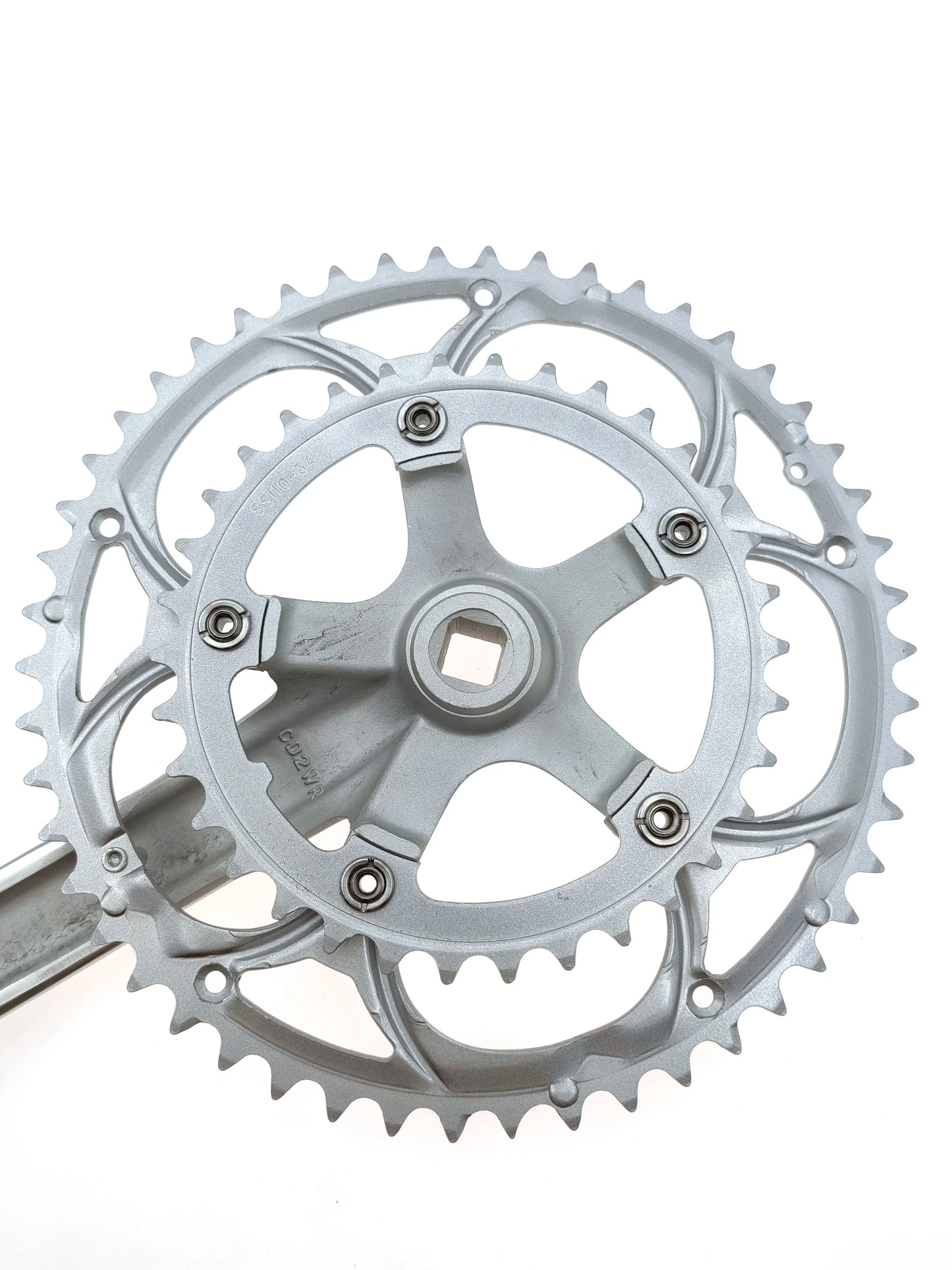 50/34T Road Bike Crankset BCD 110mm 8/9 Speed Diamond Hole Double Sprockets Bicycle Cranks Parts Chainwheel Bike Accessories