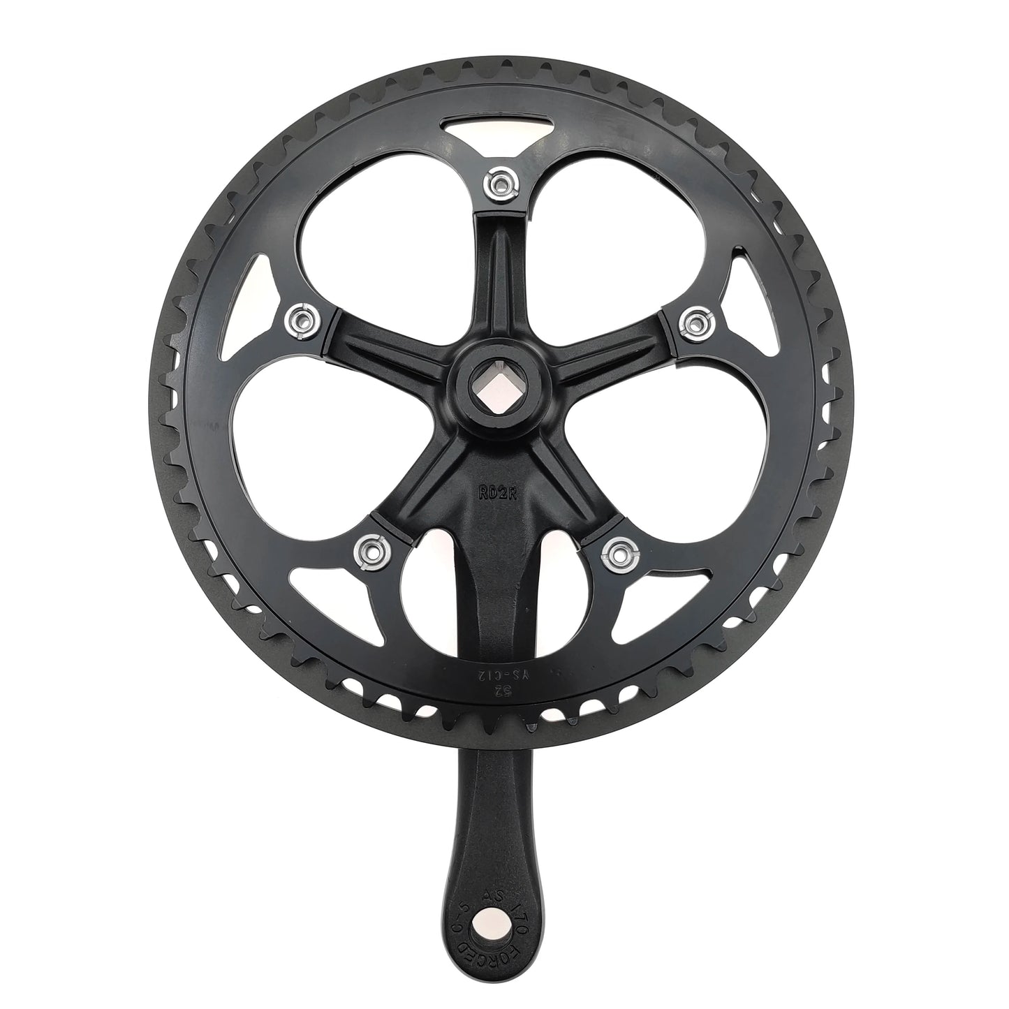 52T Single Speed 170mm Road Bike Folding Bicycle Crankset Aluminum alloy Bike Crank Set Chainwheel Sprocket Gearwheel