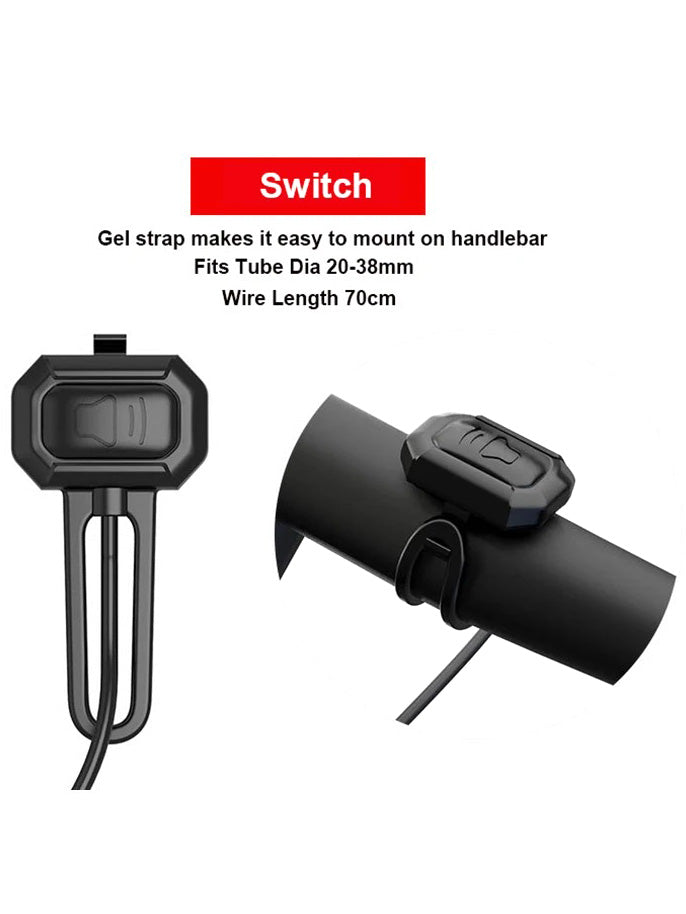 125db USB Charge Bicycle Electric Bell Cycle Motorcycle Scooter Trumpet Horn Optional Anti-theft alarm Siren & Remote Control