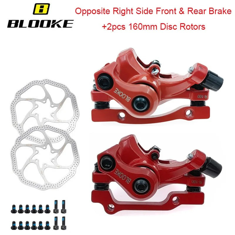 BLOOKE Scooter Disc Brake Kugoo M4 M5 G2 PRO 140mm 160mm Right Side Mechanical Caliper Electric E-scooter For NUTT Langfeite L8