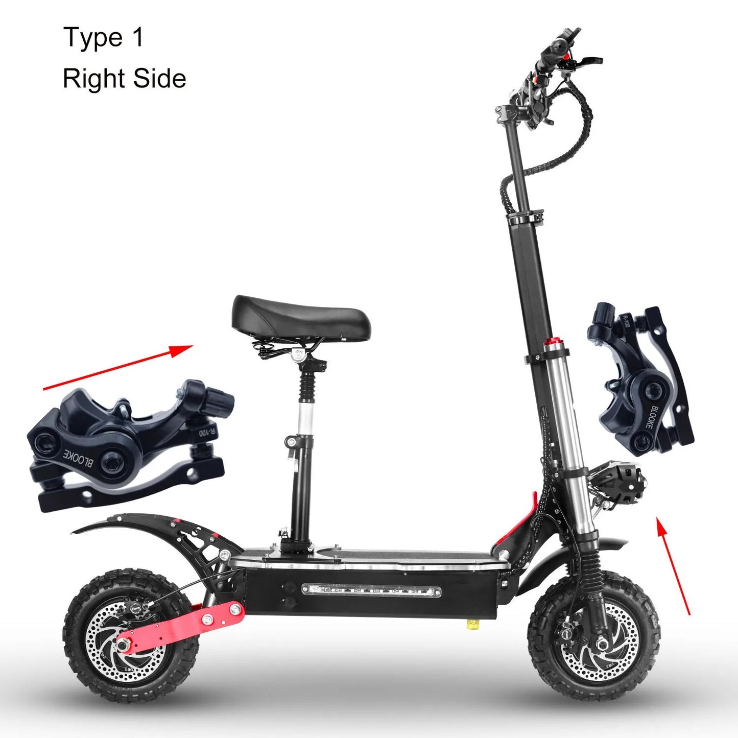 BLOOKE Scooter Disc Brake Kugoo M4 M5 G2 PRO 140mm 160mm Right Side Mechanical Caliper Electric E-scooter For NUTT Langfeite L8