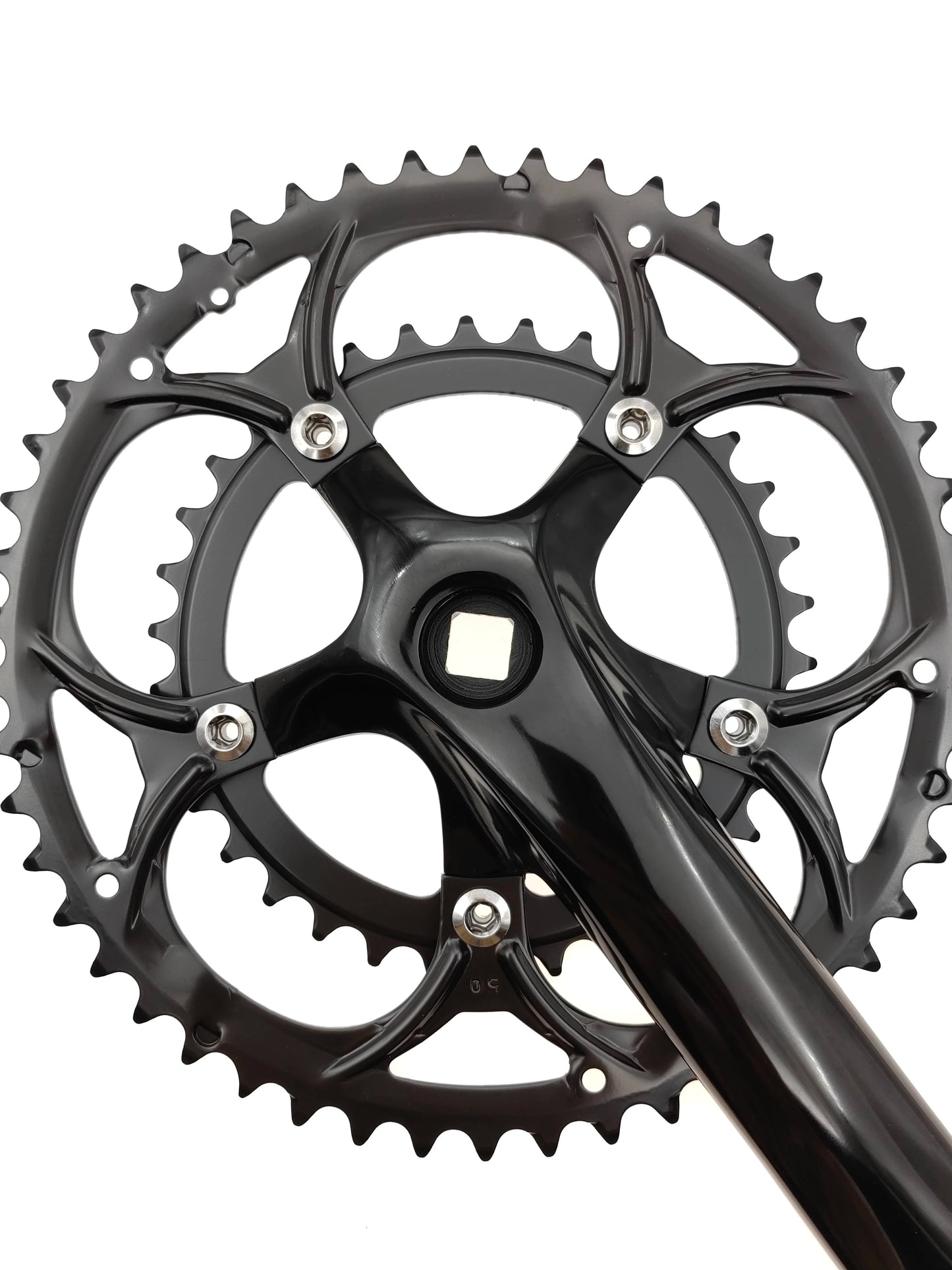50/34T Road Bike Crankset BCD 110mm 8/9 Speed Diamond Hole Double Sprockets Bicycle Cranks Parts Chainwheel Bike Accessories
