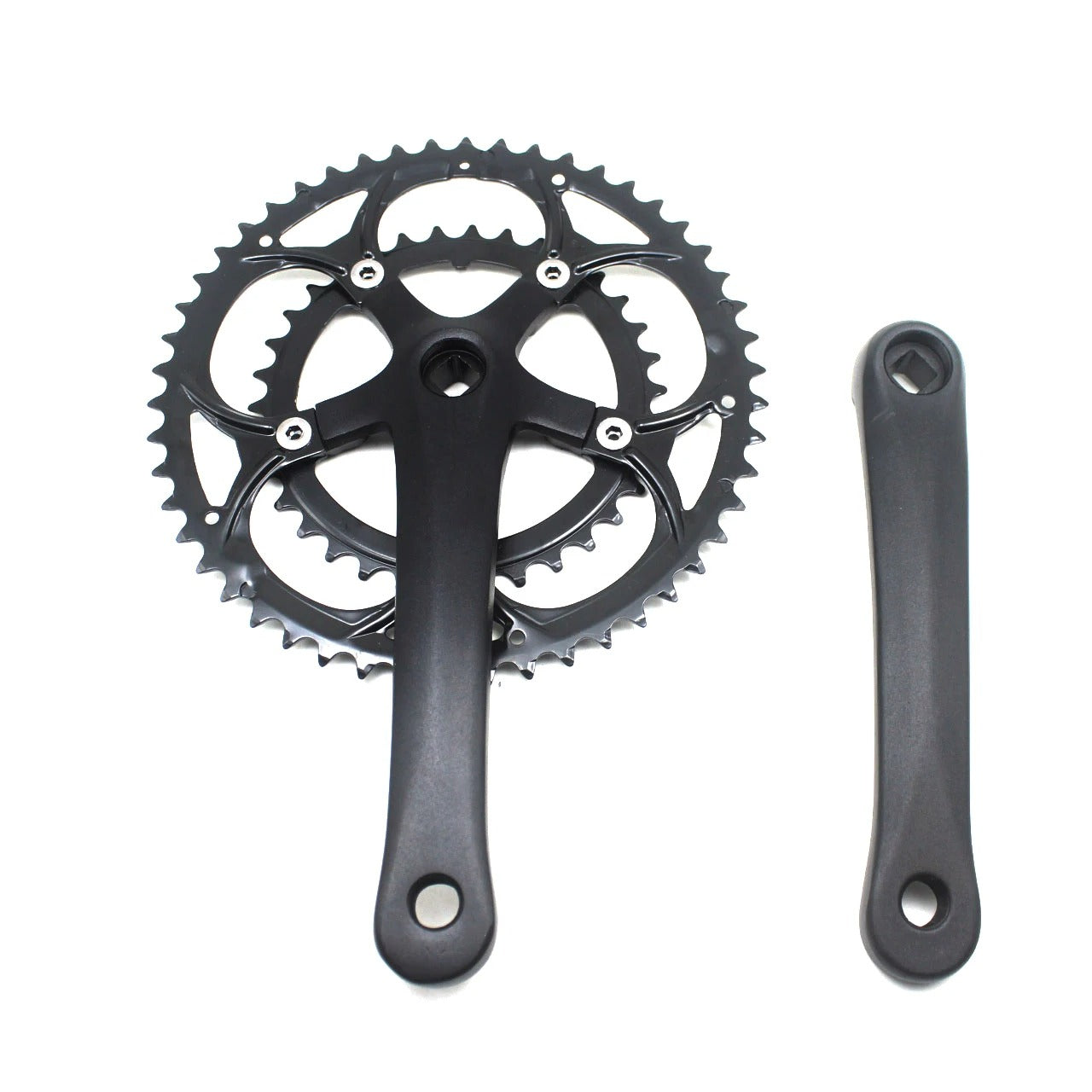 50/34T Road Bike Crankset BCD 110mm 8/9 Speed Diamond Hole Double Sprockets Bicycle Cranks Parts Chainwheel Bike Accessories