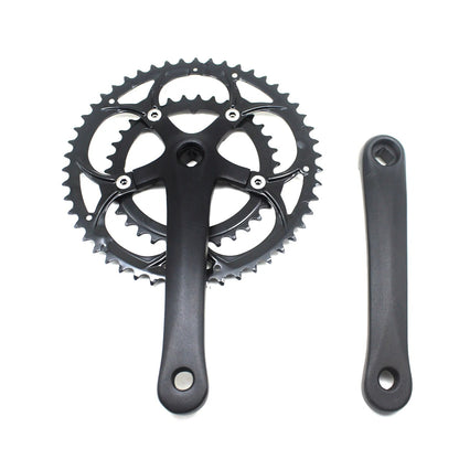 50/34T Road Bike Crankset BCD 110mm 8/9 Speed Diamond Hole Double Sprockets Bicycle Cranks Parts Chainwheel Bike Accessories
