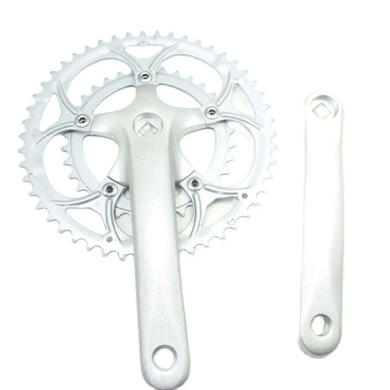 50/34T Road Bike Crankset BCD 110mm 8/9 Speed Diamond Hole Double Sprockets Bicycle Cranks Parts Chainwheel Bike Accessories