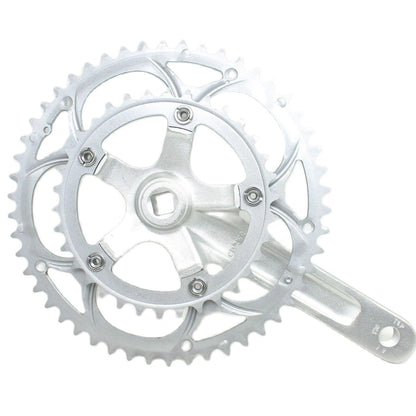 50/34T Road Bike Crankset BCD 110mm 8/9 Speed Diamond Hole Double Sprockets Bicycle Cranks Parts Chainwheel Bike Accessories