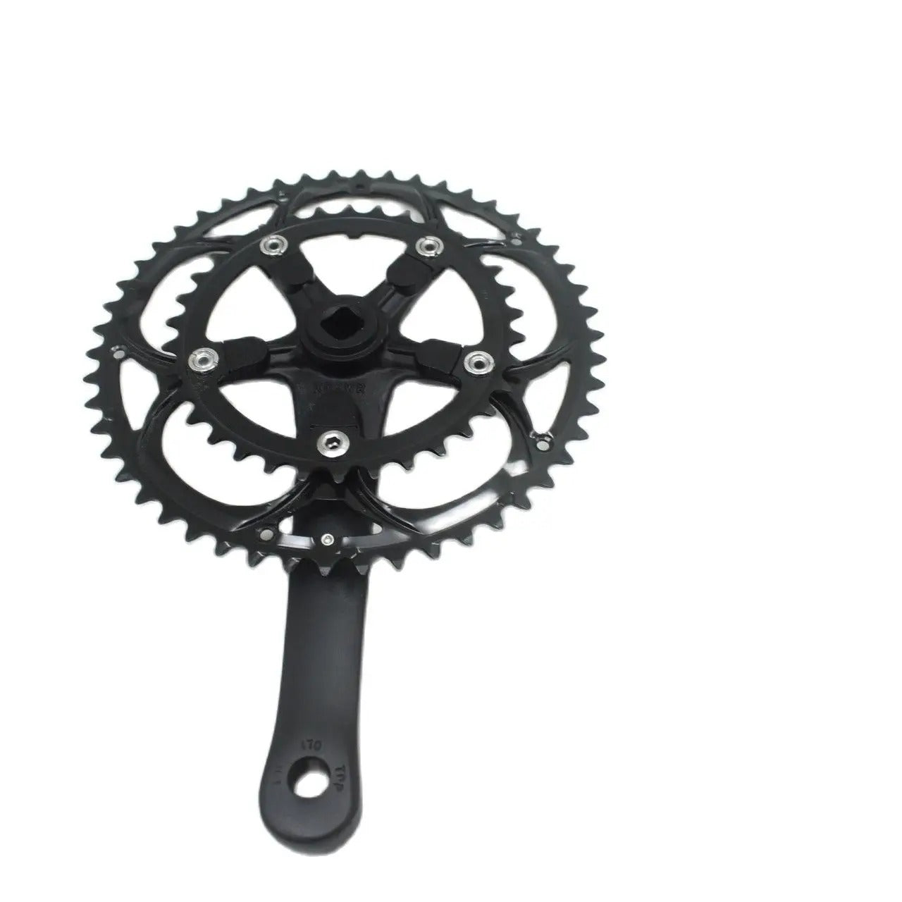 50/34T Road Bike Crankset BCD 110mm 8/9 Speed Diamond Hole Double Sprockets Bicycle Cranks Parts Chainwheel Bike Accessories