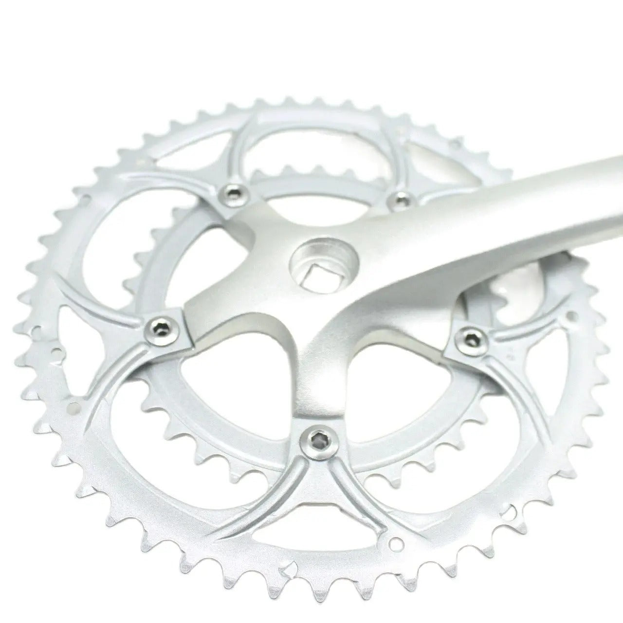50/34T Road Bike Crankset BCD 110mm 8/9 Speed Diamond Hole Double Sprockets Bicycle Cranks Parts Chainwheel Bike Accessories
