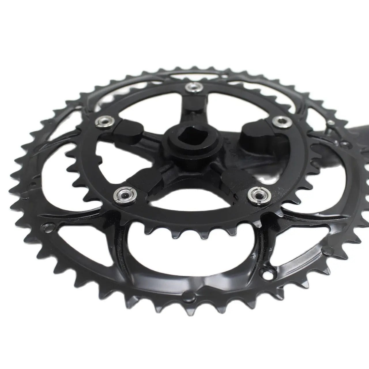 50/34T Road Bike Crankset BCD 110mm 8/9 Speed Diamond Hole Double Sprockets Bicycle Cranks Parts Chainwheel Bike Accessories