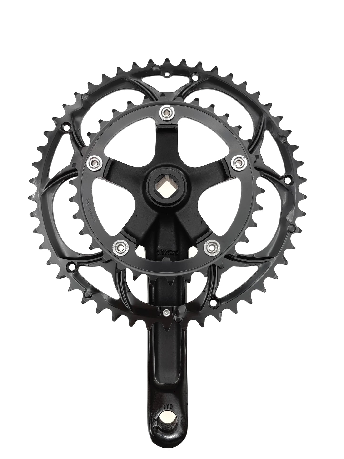 50/34T Road Bike Crankset BCD 110mm 8/9 Speed Diamond Hole Double Sprockets Bicycle Cranks Parts Chainwheel Bike Accessories