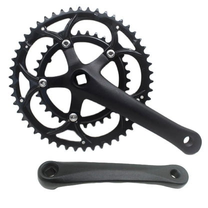 50/34T Road Bike Crankset BCD 110mm 8/9 Speed Diamond Hole Double Sprockets Bicycle Cranks Parts Chainwheel Bike Accessories
