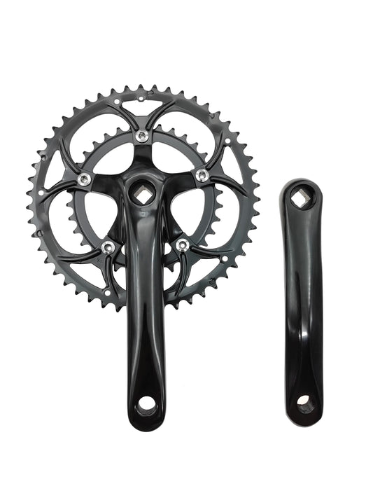 50/34T Road Bike Crankset BCD 110mm 8/9 Speed Diamond Hole Double Sprockets Bicycle Cranks Parts Chainwheel Bike Accessories