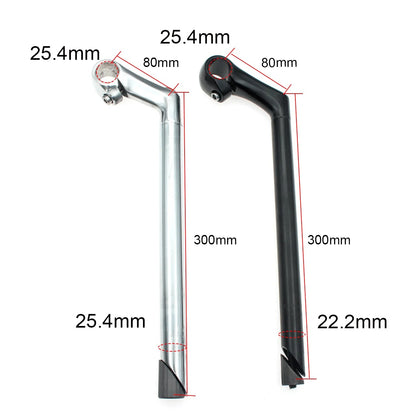 25.4mm*22.2mm Bicycle Handlebar Stem Gooseneck Design Fixed Gear Bike Road Bicycle Aluminum Steel riser Bicycle Accessories part