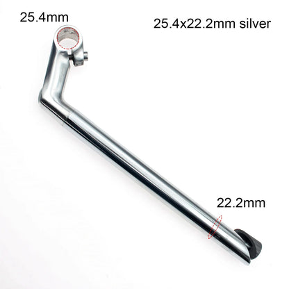 25.4mm*22.2mm Bicycle Handlebar Stem Gooseneck Design Fixed Gear Bike Road Bicycle Aluminum Steel riser Bicycle Accessories part