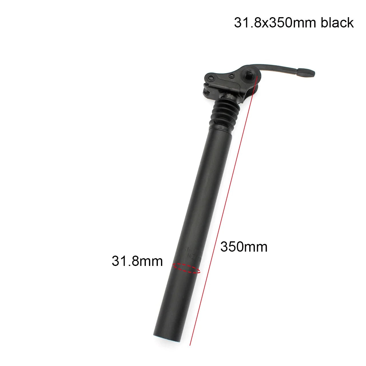 27.2 28.6 31.8 34mm Suspension Damping Seat Tube E-bike Seatpost 300 350 500 550 600mm Folding Bike Aluminum Alloy Saddle Pole