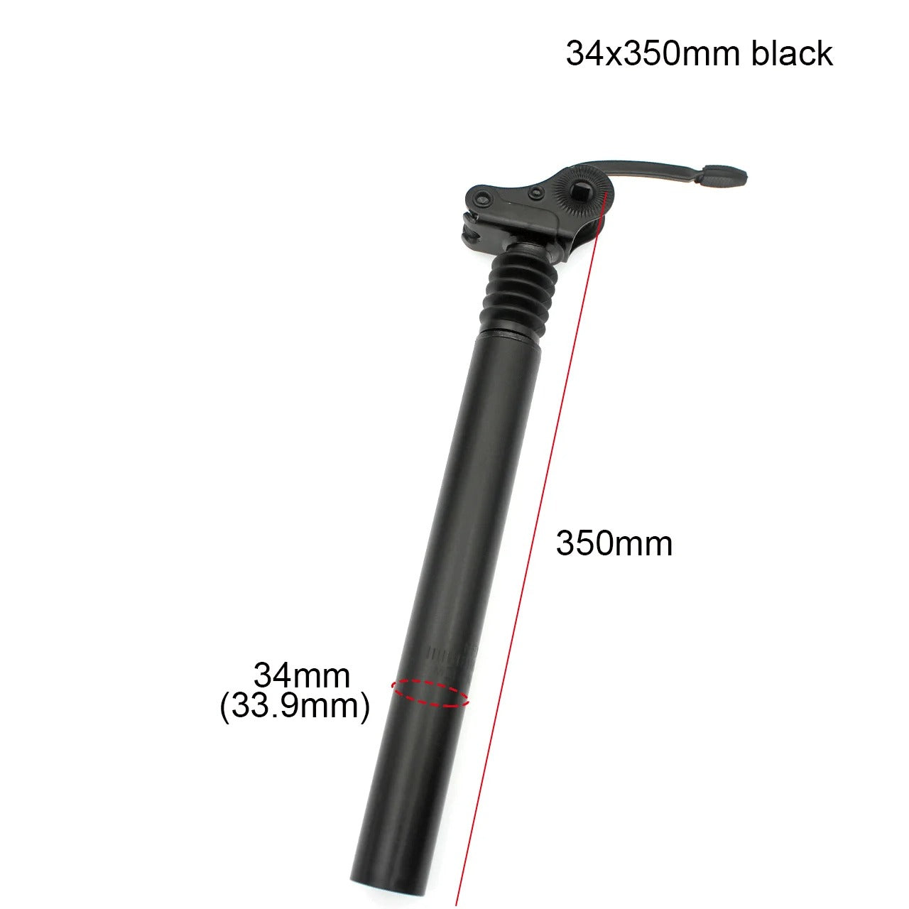 27.2 28.6 31.8 34mm Suspension Damping Seat Tube E-bike Seatpost 300 350 500 550 600mm Folding Bike Aluminum Alloy Saddle Pole
