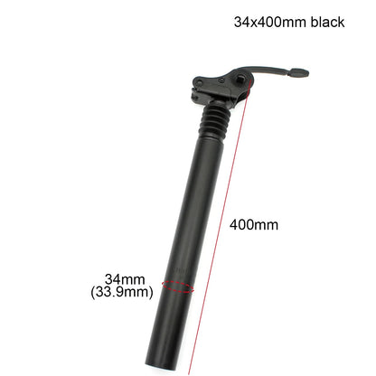 27.2 28.6 31.8 34mm Suspension Damping Seat Tube E-bike Seatpost 300 350 500 550 600mm Folding Bike Aluminum Alloy Saddle Pole