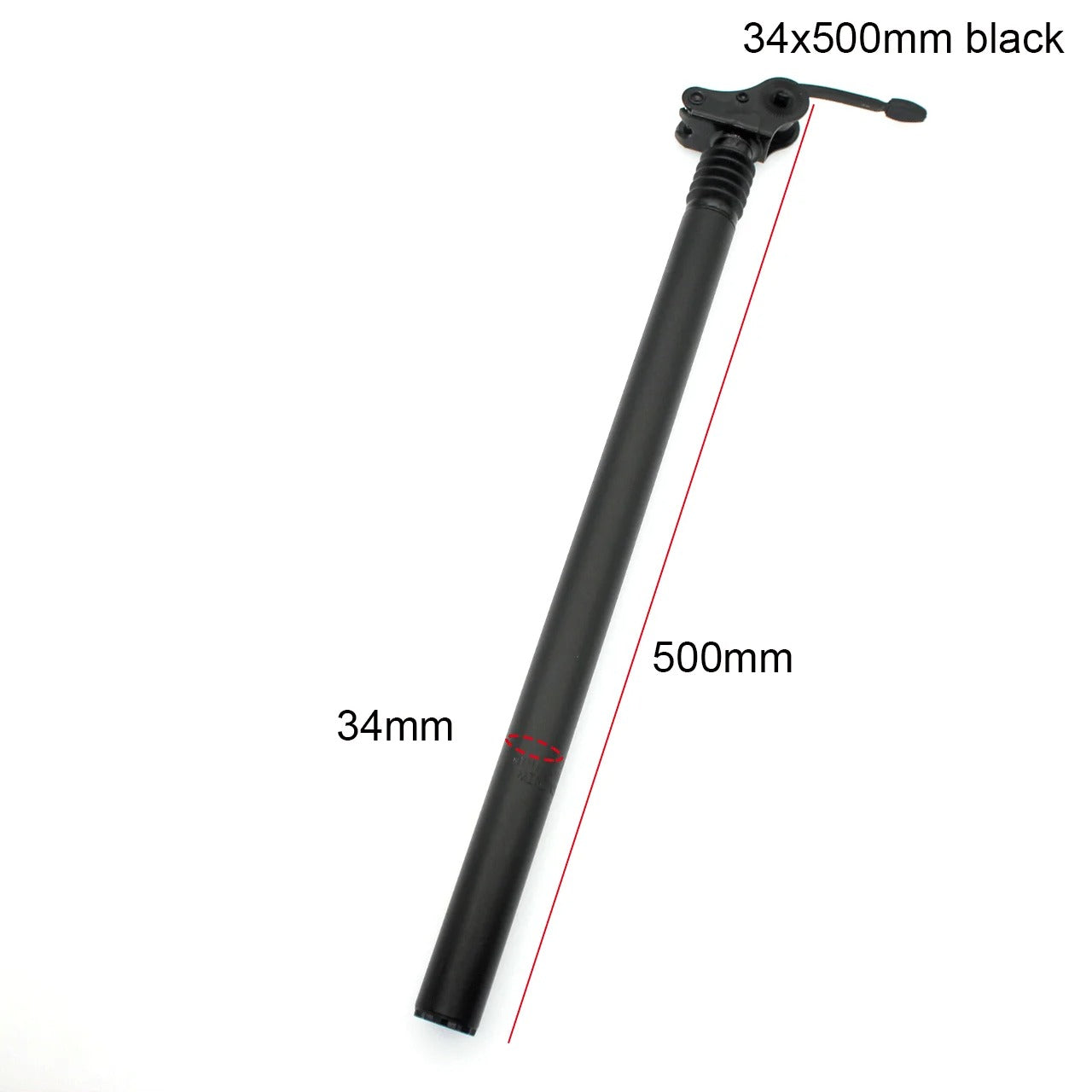 27.2 28.6 31.8 34mm Suspension Damping Seat Tube E-bike Seatpost 300 350 500 550 600mm Folding Bike Aluminum Alloy Saddle Pole