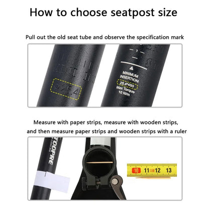 27.2 28.6 31.8 34mm Suspension Damping Seat Tube E-bike Seatpost 300 350 500 550 600mm Folding Bike Aluminum Alloy Saddle Pole