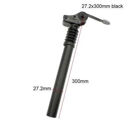 27.2 28.6 31.8 34mm Suspension Damping Seat Tube E-bike Seatpost 300 350 500 550 600mm Folding Bike Aluminum Alloy Saddle Pole
