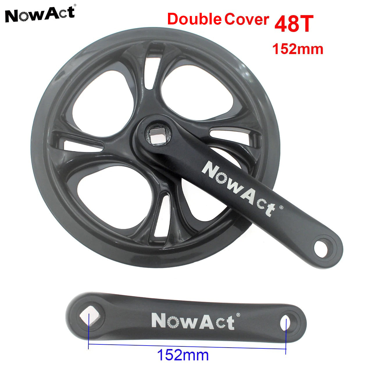 42T 48T 52T Road Bike Crankset 170mm 152MM Foling Bike Crank Set Hollow Tooth Plate Bike Sprocket Bike Accessories Bike Parts