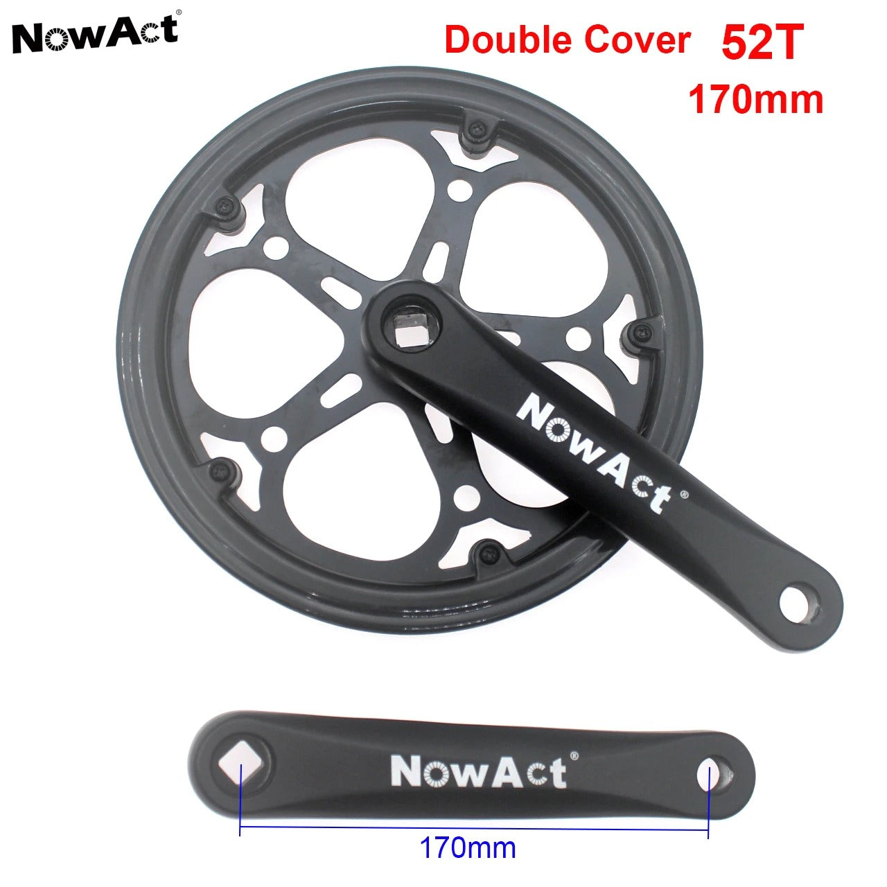 42T 48T 52T Road Bike Crankset 170mm 152MM Foling Bike Crank Set Hollow Tooth Plate Bike Sprocket Bike Accessories Bike Parts