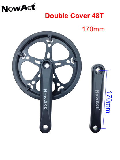 42T 48T 52T Road Bike Crankset 170mm 152MM Foling Bike Crank Set Hollow Tooth Plate Bike Sprocket Bike Accessories Bike Parts