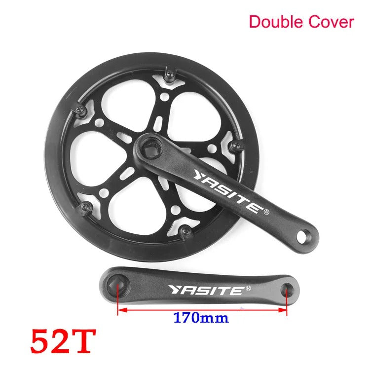 42T 48T 52T Road Bike Crankset 170mm 152MM Foling Bike Crank Set Hollow Tooth Plate Bike Sprocket Bike Accessories Bike Parts