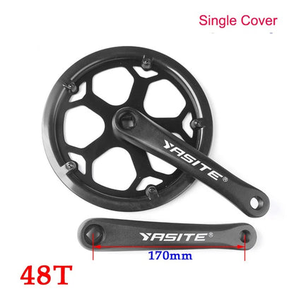 42T 48T 52T Road Bike Crankset 170mm 152MM Foling Bike Crank Set Hollow Tooth Plate Bike Sprocket Bike Accessories Bike Parts